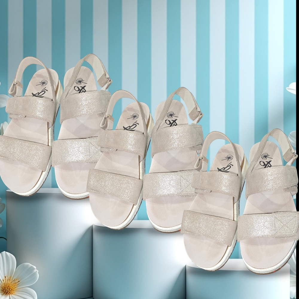 OTBT Beige Leather Sandals